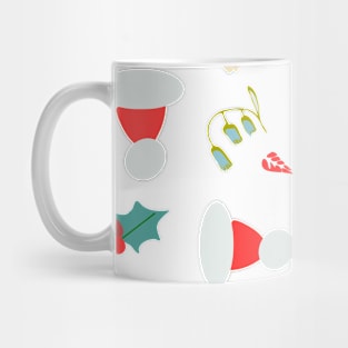 santas boots and mistletoe Mug